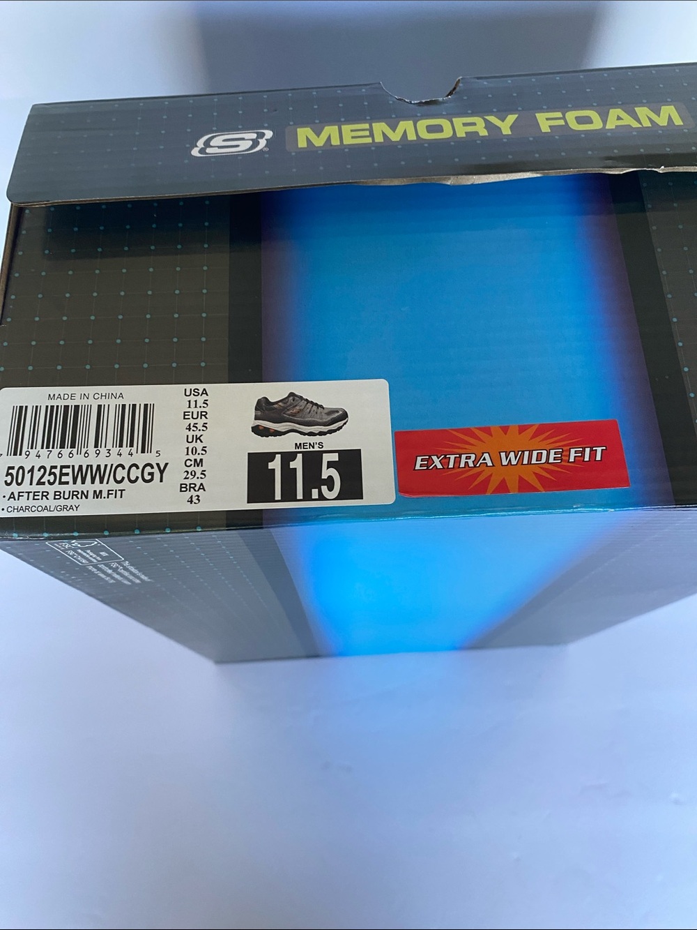 Sketchers sport memory foam after burn extra wide 11.5 gray - Picture 9 of 9